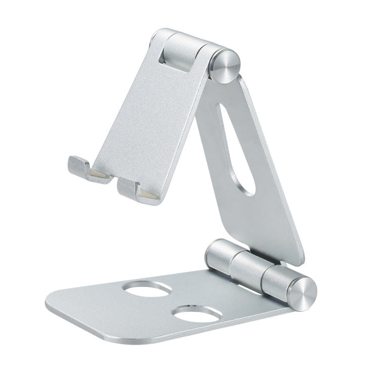 Factory direct sales of aluminum alloy mobile phone support double folding aluminum alloy mobile phone support gift logo customization
