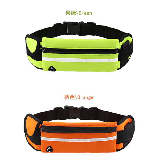 Sports pockets multifunctional running mobile phone bag men and women fitness outdoor kettle bag invisible personal reflective waist bag