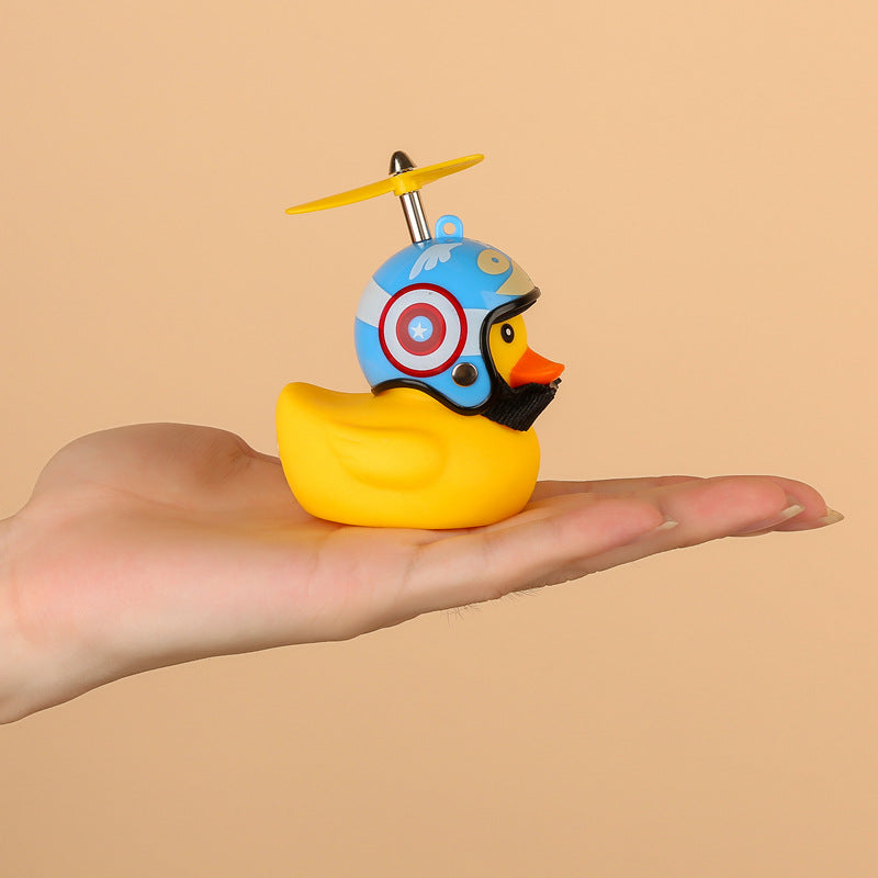 Car small yellow duck bamboo dragonfly broken wind duck helmet turbine increased duck car accessories ornaments net red vibrato duck the same paragraph