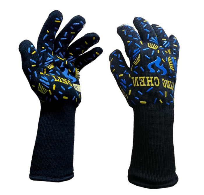 High temperature heat resistant gloves kitchen gloves barbecue gloves