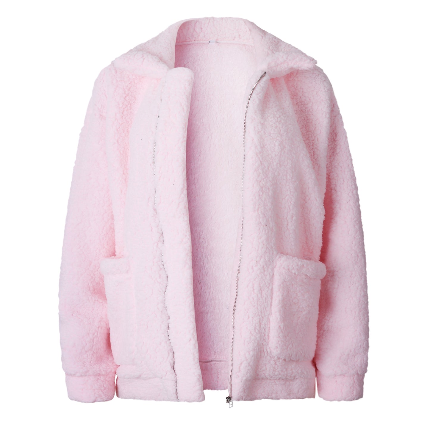 Cross-border special offer 9 colors 6 yards hot 2019 spring and autumn and winter fashion zipper plush comfortable tops Women's jackets in stock