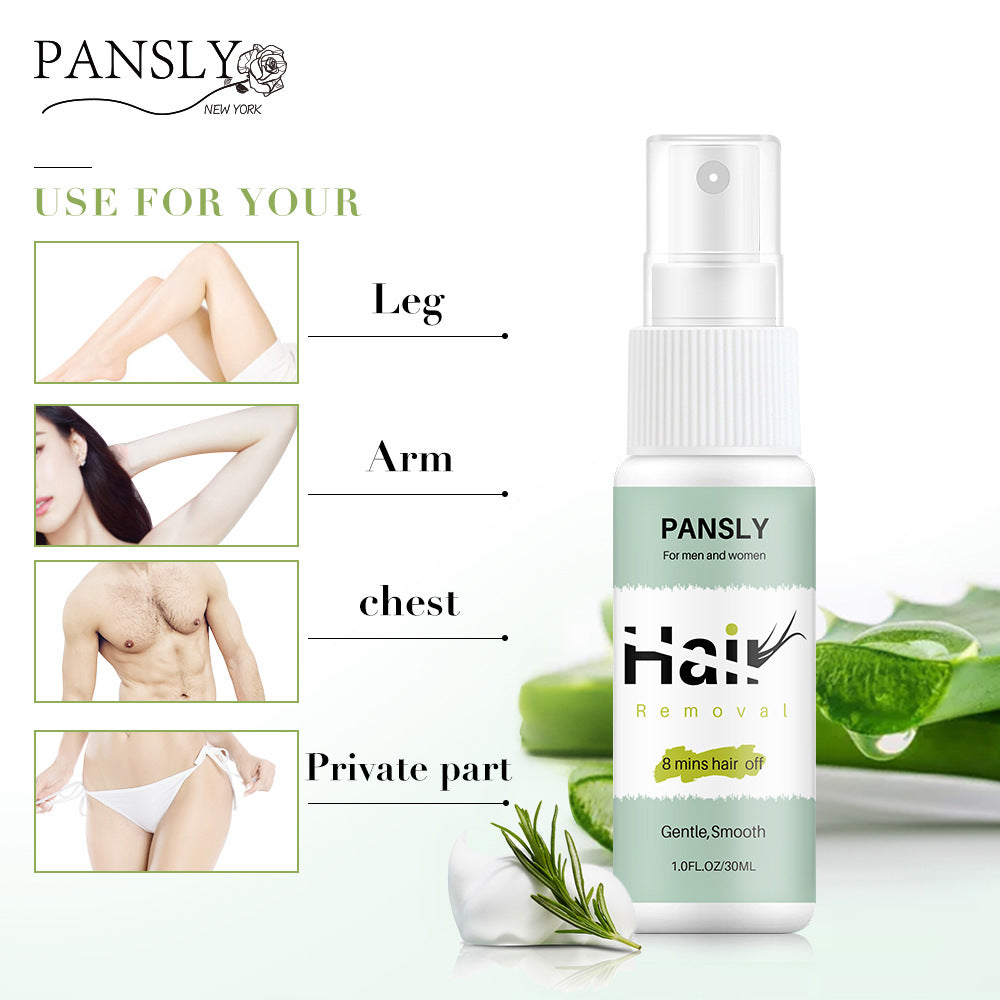 PANSLY Hair removal spray leg hair hand hair body care solution mild nutrition and nourishment