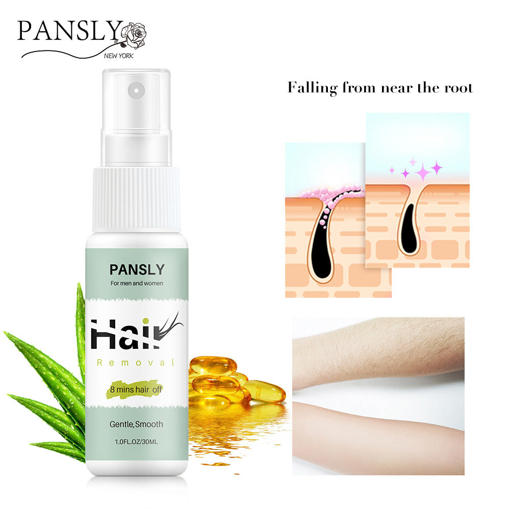 PANSLY Hair removal spray leg hair hand hair body care solution mild nutrition and nourishment