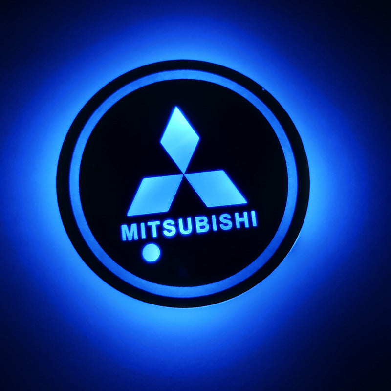 Car luminous water coaster LED atmosphere light induction light colorful water coaster USB atmosphere light non-slip coaster customization