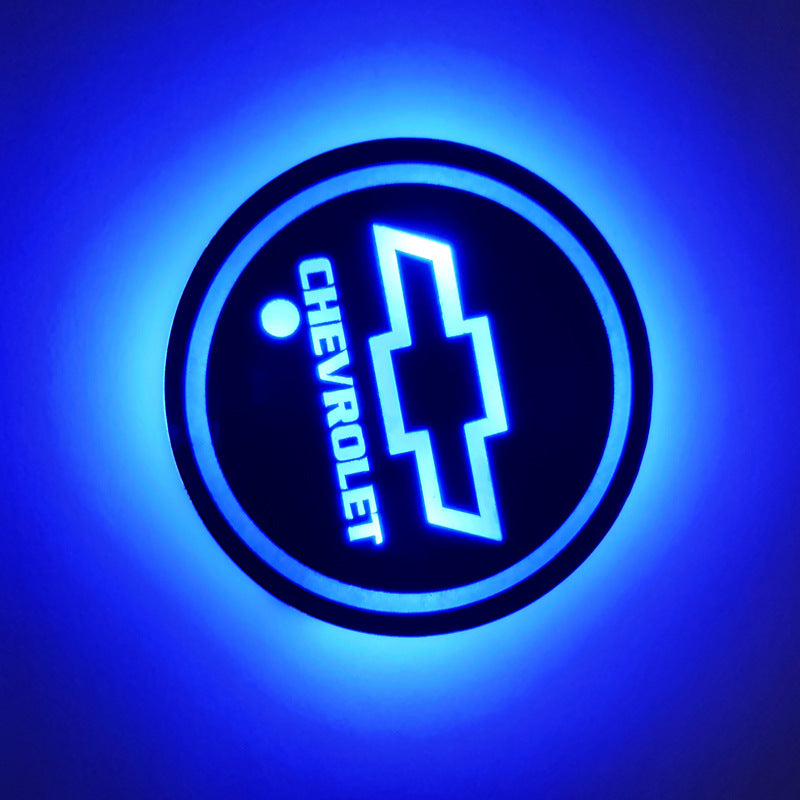 Car luminous water coaster LED atmosphere light induction light colorful water coaster USB atmosphere light non-slip coaster customization