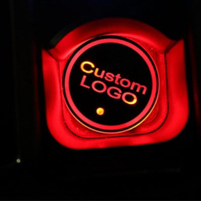 Car luminous water coaster LED atmosphere light induction light colorful water coaster USB atmosphere light non-slip coaster customization