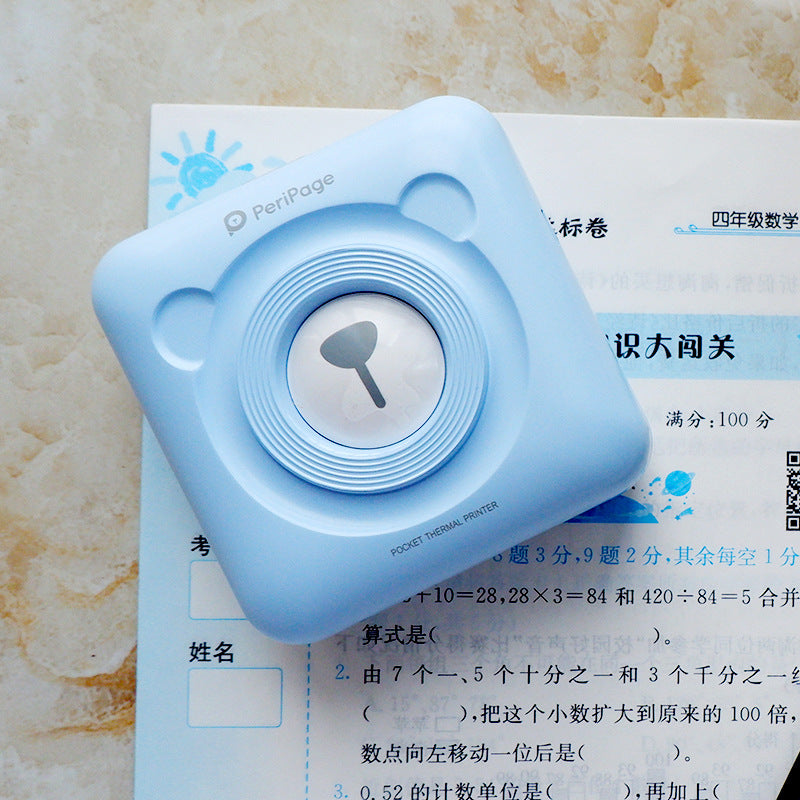 PeriPage love bear portable pocket phone photo wrong title notes account bar code label printer