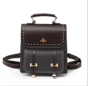 Women's backpack shoulder bag Korean version 2019 new hit color PU mini multi-purpose ladies small backpack fashion wild shoulder bag