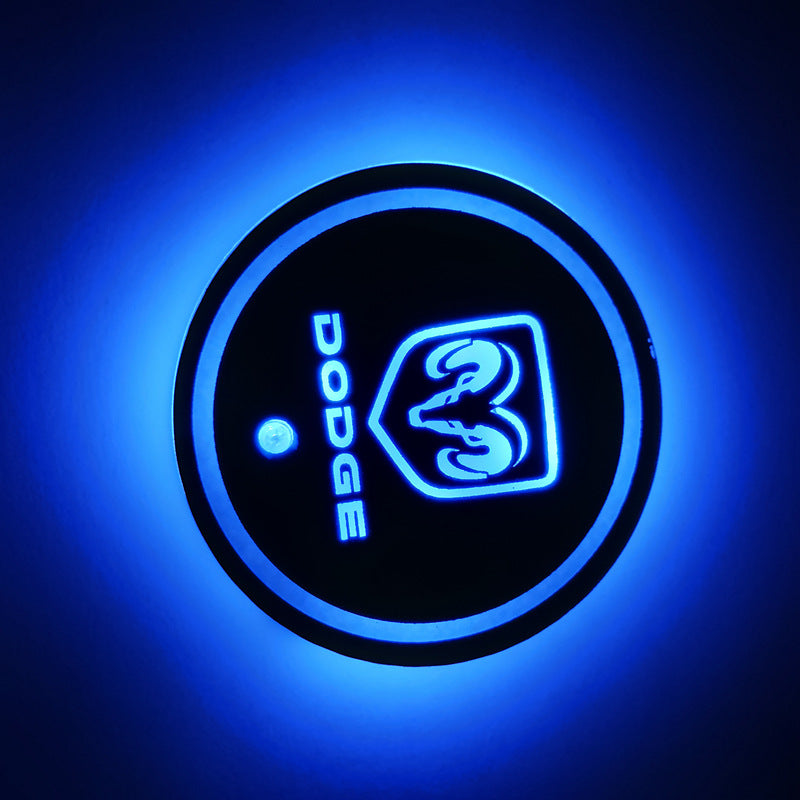 Car luminous water coaster LED atmosphere light induction light colorful water coaster USB atmosphere light non-slip coaster customization