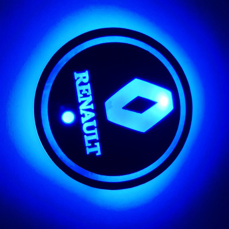 Car luminous water coaster LED atmosphere light induction light colorful water coaster USB atmosphere light non-slip coaster customization