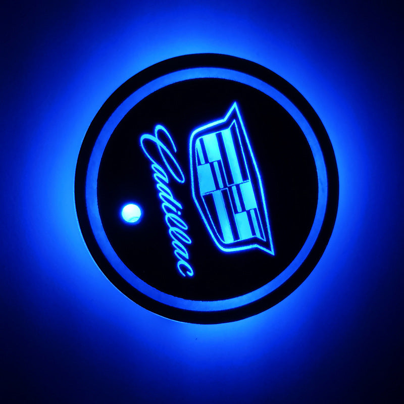 Car luminous water coaster LED atmosphere light induction light colorful water coaster USB atmosphere light non-slip coaster customization