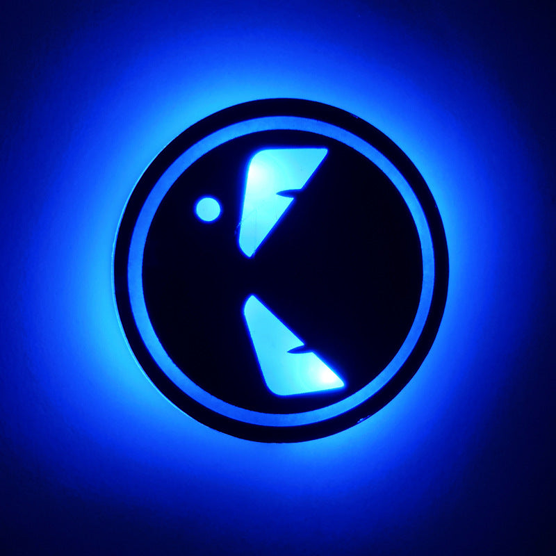 Car luminous water coaster LED atmosphere light induction light colorful water coaster USB atmosphere light non-slip coaster customization