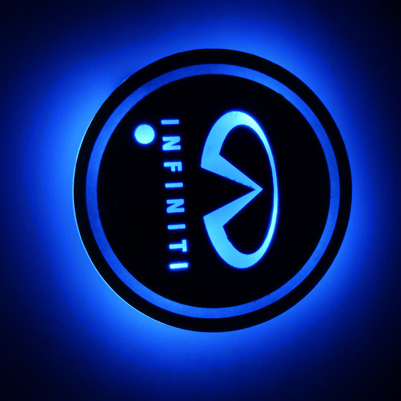 Car luminous water coaster LED atmosphere light induction light colorful water coaster USB atmosphere light non-slip coaster customization