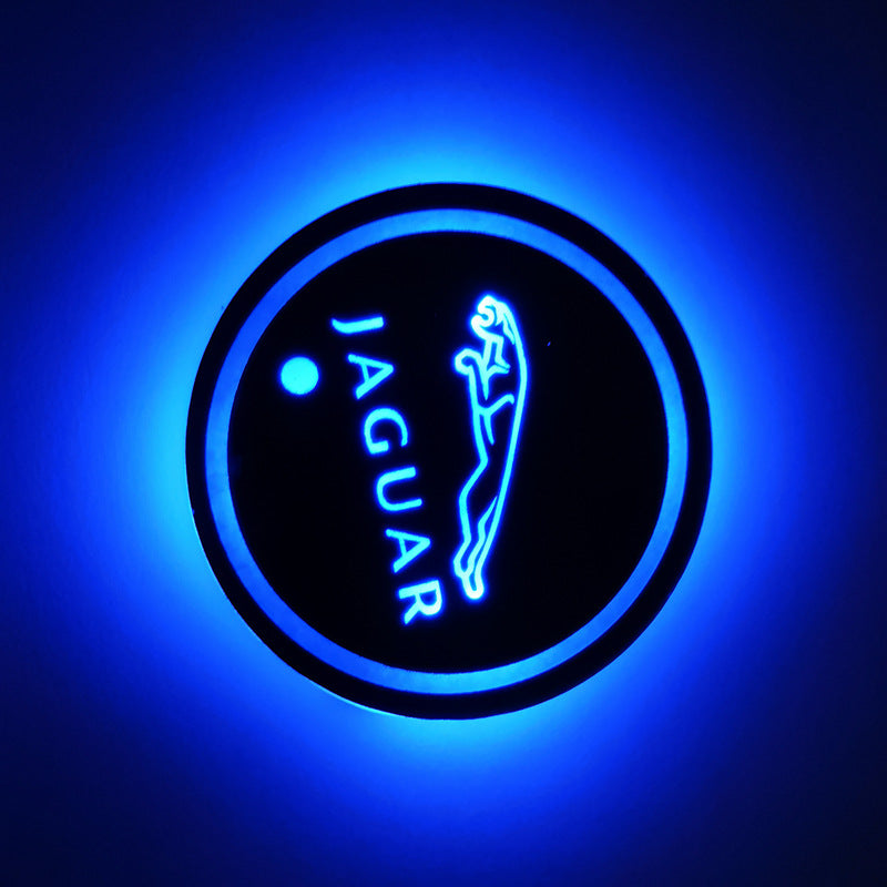 Car luminous water coaster LED atmosphere light induction light colorful water coaster USB atmosphere light non-slip coaster customization