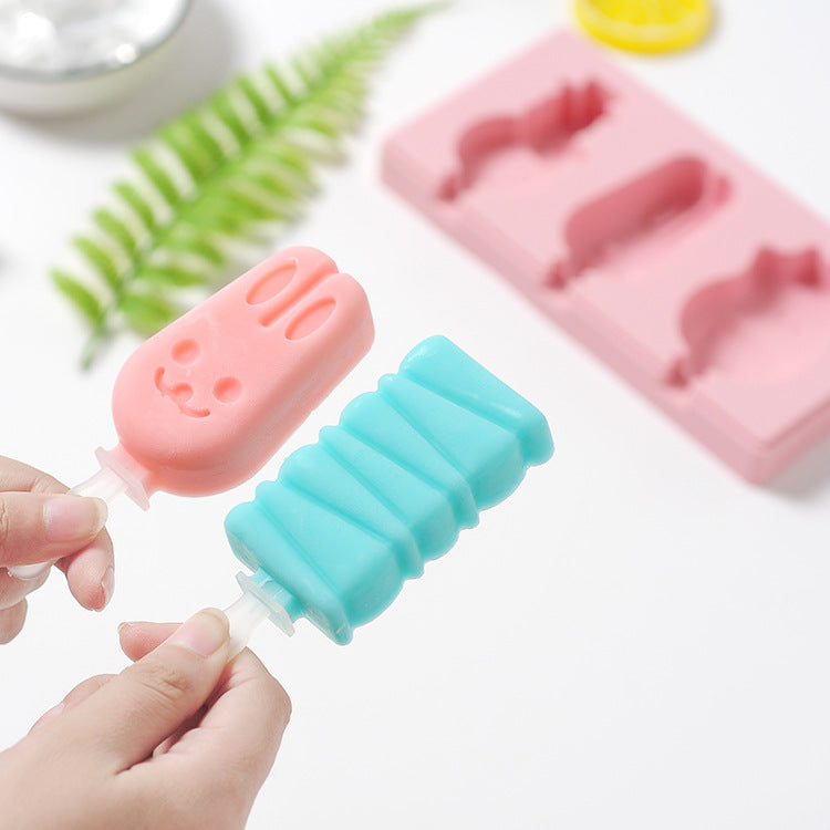 Spot Siamese Ice Cream Mold with Cover Silicone Ice Cream Stick Ice Mold Homemade DIY DIY Ice Cream Mould