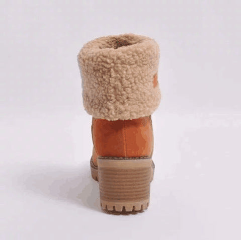 Factory direct 2019 winter new large size Europe and winter warm snow boots round head in the tube casual shoes