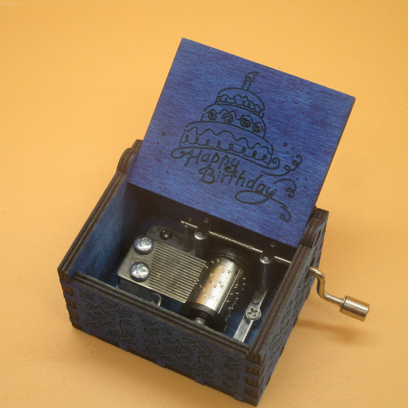 Creative Classical Music Box Wooden Handy Music Box Crafts DIY Carving Music Box Wooden Decoration