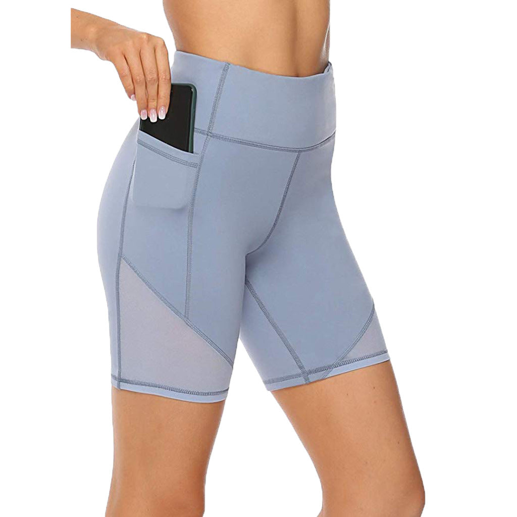 Cross-border hot style slim-fit hip-lifting mesh sports yoga running fitness pants S8007 yoga pants Europe and America