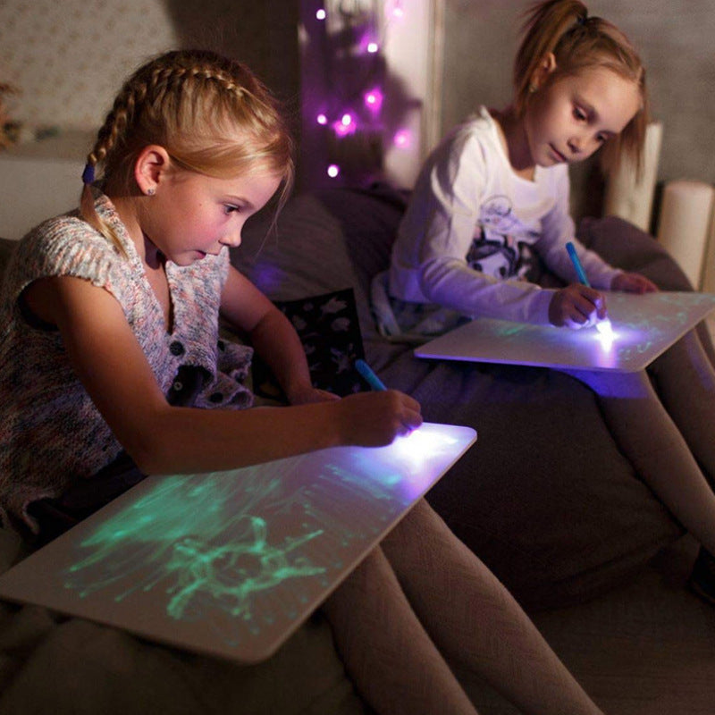 Draw With Light Fun painting board luminous board children luminous magic fluorescent board 3D drawing board