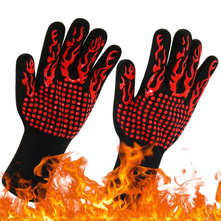 High temperature heat resistant gloves kitchen gloves barbecue gloves