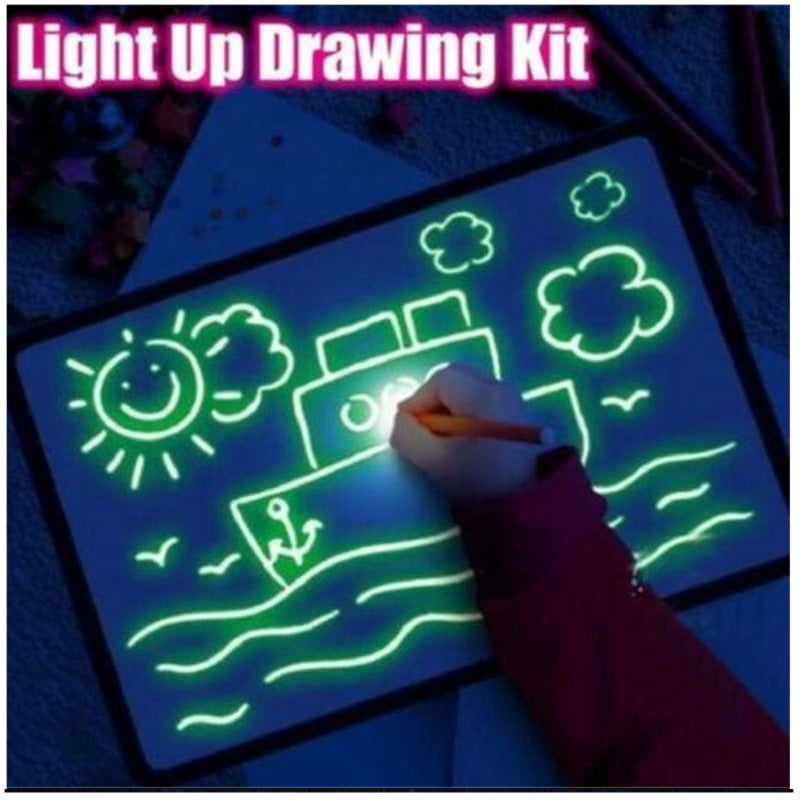 Draw With Light Fun painting board luminous board children luminous magic fluorescent board 3D drawing board