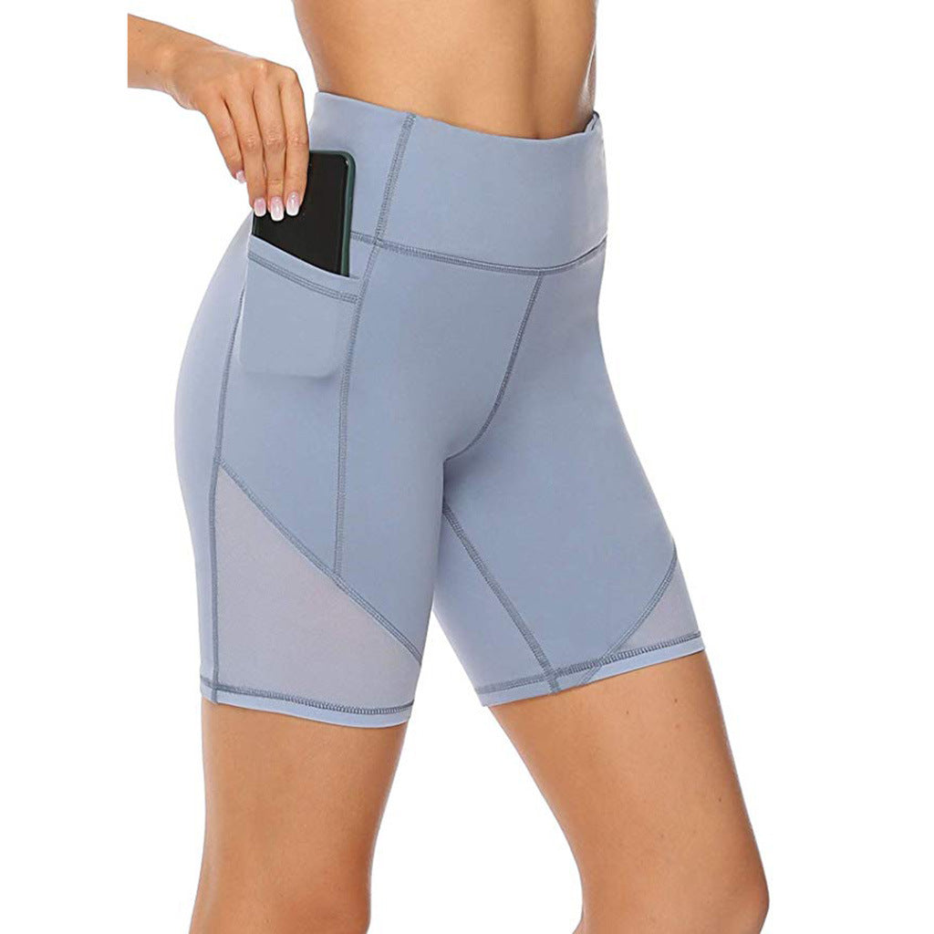 Cross-border hot style slim-fit hip-lifting mesh sports yoga running fitness pants S8007 yoga pants Europe and America