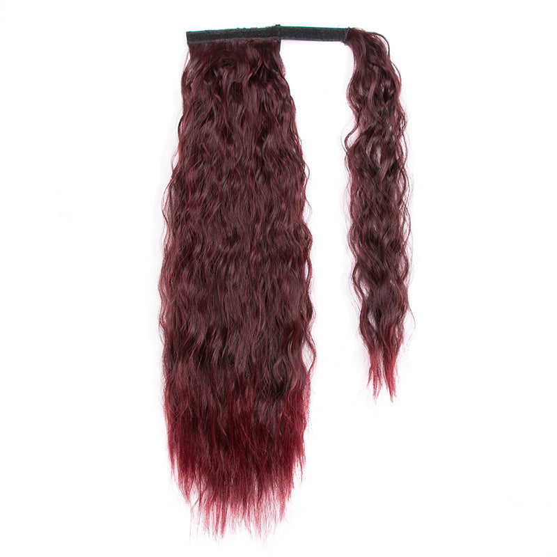 AISI BEAUTY Long Curly Ponytail Natural Wrap On Clip Hair Extensions for Women False Hair Horse Tail Synthetic Hair Piece