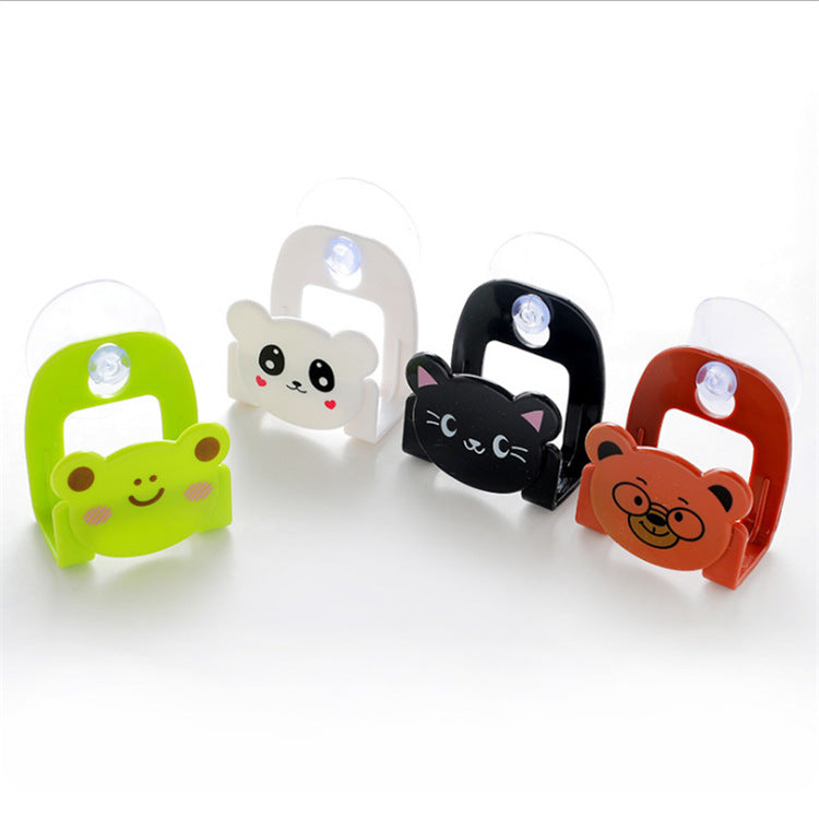 Cartoon kitchen sink storage rack sponge wipes rack suction cup bathroom sundries rack