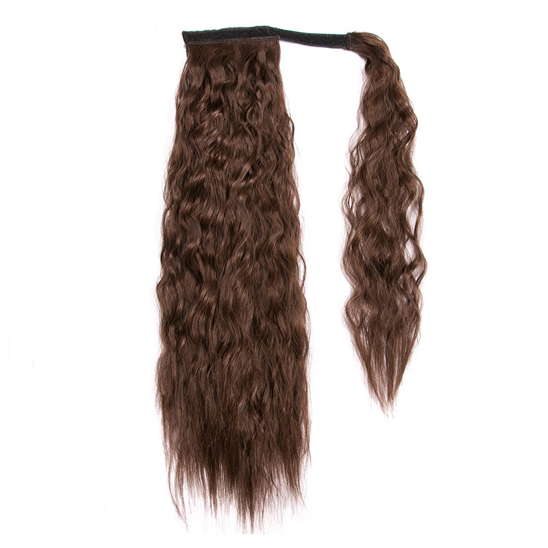 AISI BEAUTY Long Curly Ponytail Natural Wrap On Clip Hair Extensions for Women False Hair Horse Tail Synthetic Hair Piece