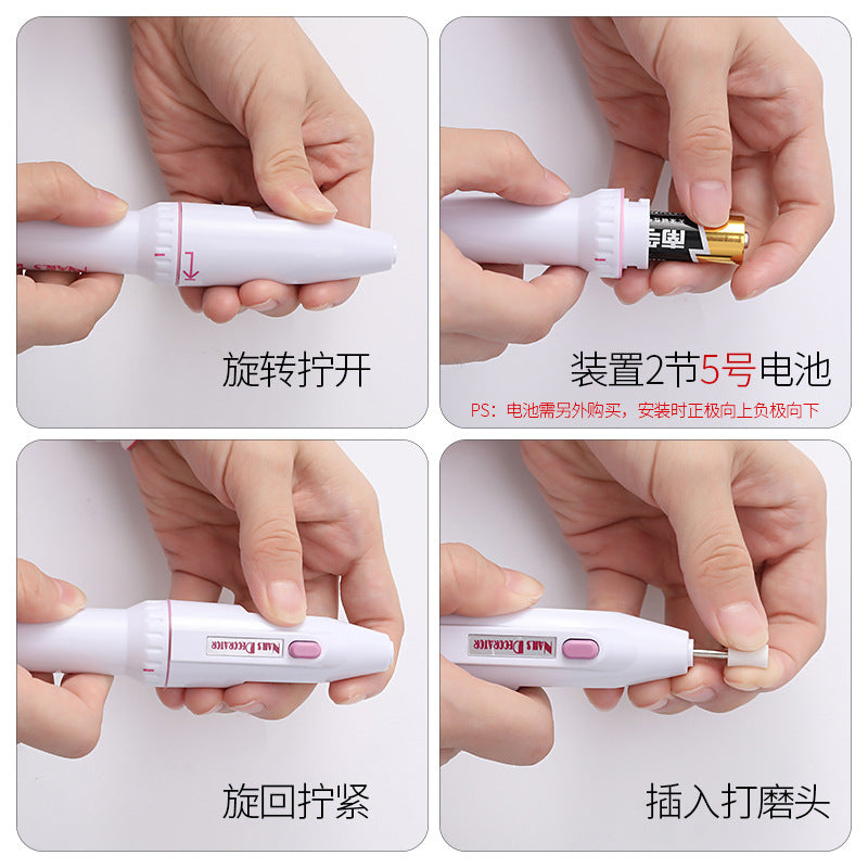 Nail Polisher Mini Nail Manicure Written Nail Polisher Distribution 5 Nail Polish Head Simple Nail Nail Polisher