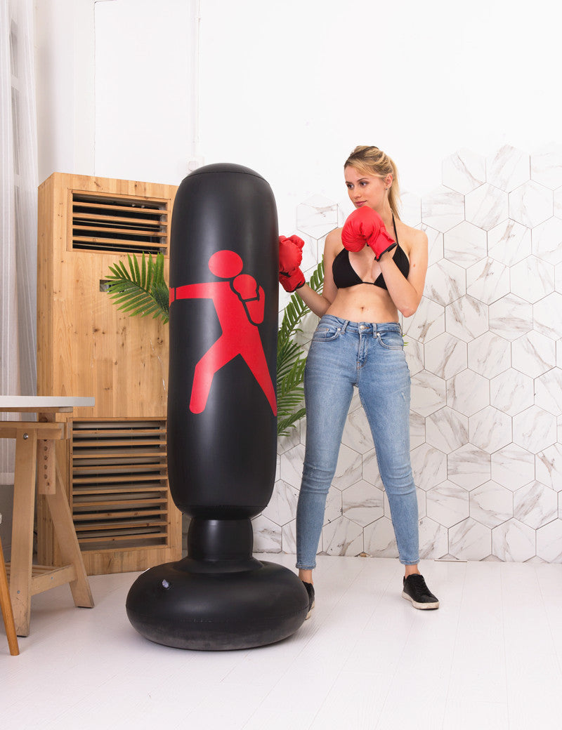 Cross-border hot sale pvc thickened fitness inflatable boxing column tumbler fighting column vent toy decompress 1.6 meters high