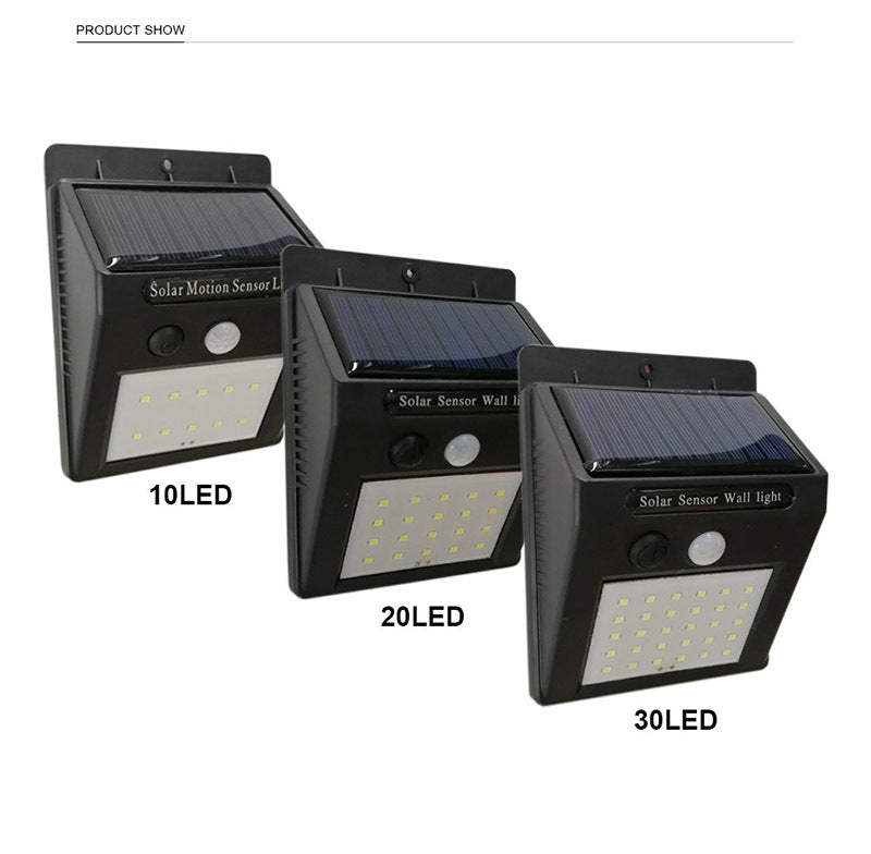 Hot Sale Solar Wall Light Body Sensor Wall Light Outdoor Waterproof Garden Garden Light Lighting Wall Street Light