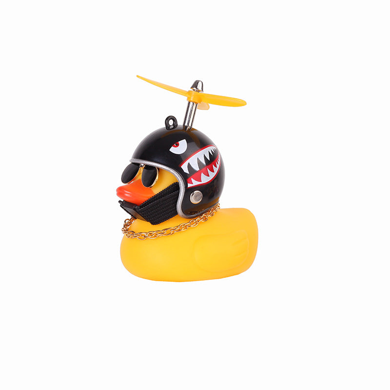 Car small yellow duck bamboo dragonfly broken wind duck helmet turbine increased duck car accessories ornaments net red vibrato duck the same paragraph