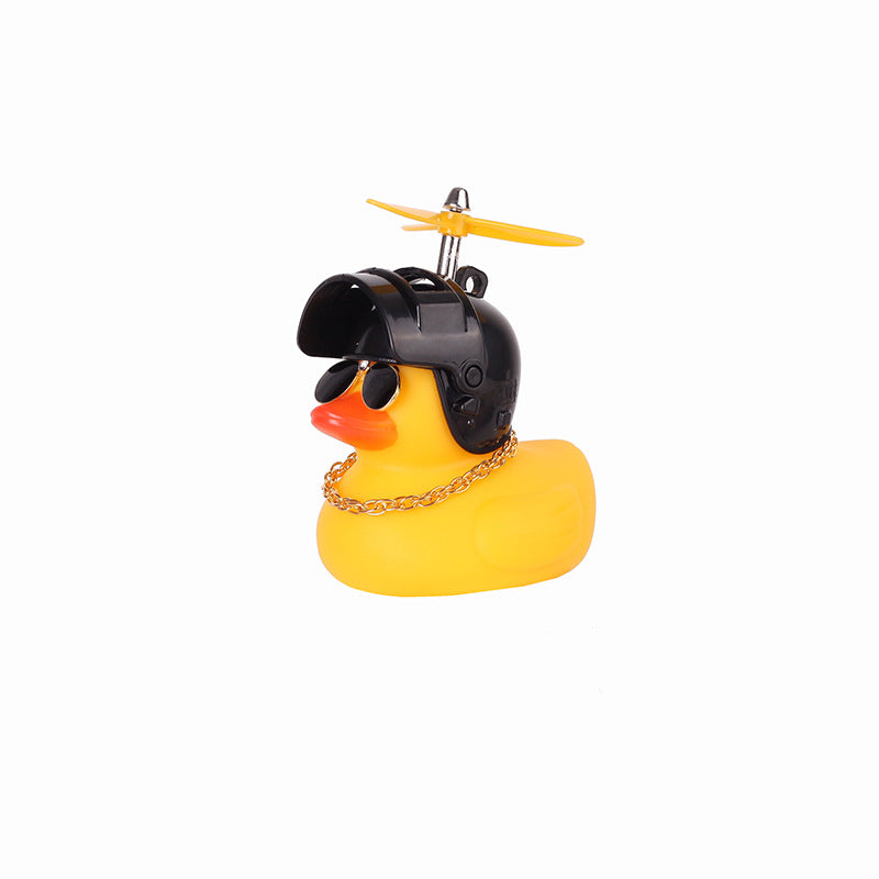 Car small yellow duck bamboo dragonfly broken wind duck helmet turbine increased duck car accessories ornaments net red vibrato duck the same paragraph