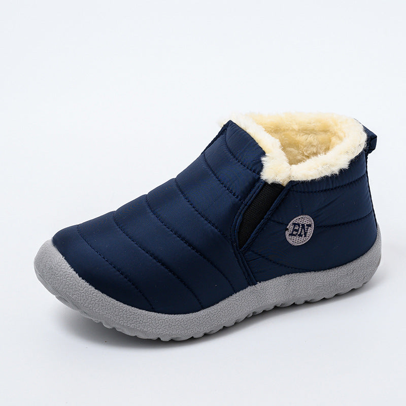 Foreign trade cross-border winter warm cotton shoes soft-soled waterproof old Beijing cotton shoes wool mouth two cotton handmade snow boots
