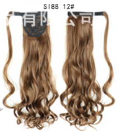 WTB 22" Long Wavy Wrap Around Clip In Ponytail Hair Extension Heat Resistant Synthetic Natural Wave Pony Tail Fake Hair