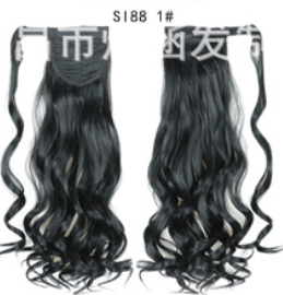 WTB 22" Long Wavy Wrap Around Clip In Ponytail Hair Extension Heat Resistant Synthetic Natural Wave Pony Tail Fake Hair