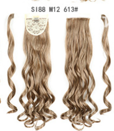 WTB 22" Long Wavy Wrap Around Clip In Ponytail Hair Extension Heat Resistant Synthetic Natural Wave Pony Tail Fake Hair