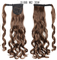 WTB 22" Long Wavy Wrap Around Clip In Ponytail Hair Extension Heat Resistant Synthetic Natural Wave Pony Tail Fake Hair
