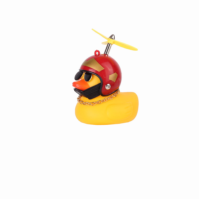 Car small yellow duck bamboo dragonfly broken wind duck helmet turbine increased duck car accessories ornaments net red vibrato duck the same paragraph