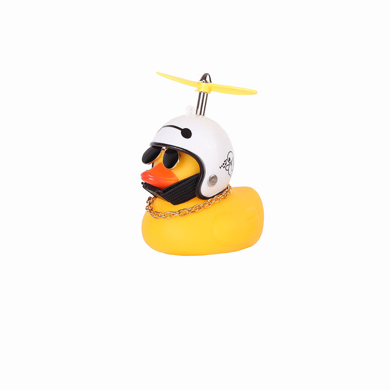 Car small yellow duck bamboo dragonfly broken wind duck helmet turbine increased duck car accessories ornaments net red vibrato duck the same paragraph