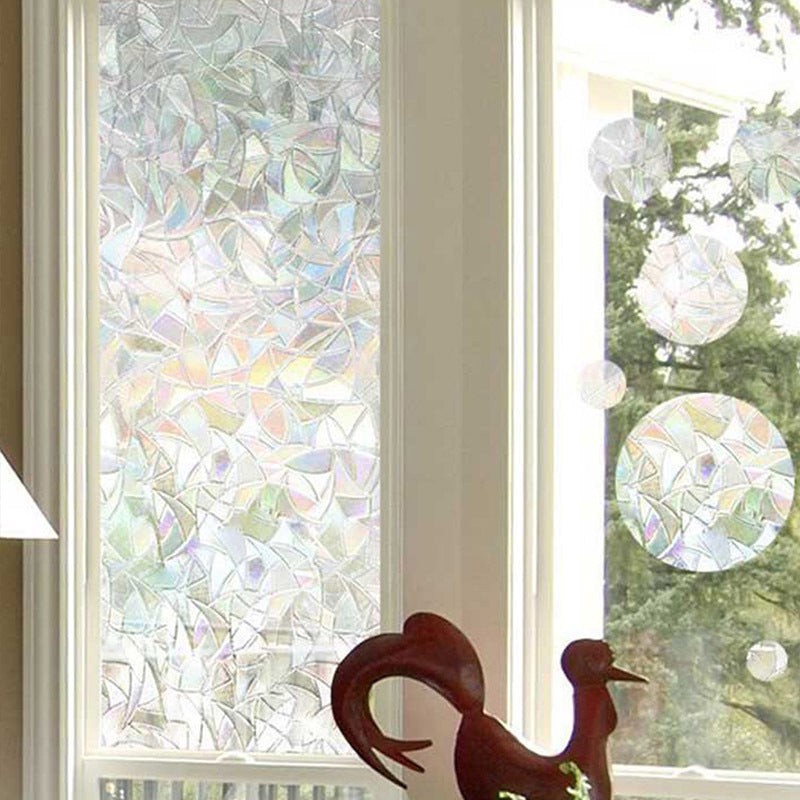Amazon AliExpress cross-border colorful electrostatic glass stickers non-adhesive self-adhesive PVC film window stickers glass stickers