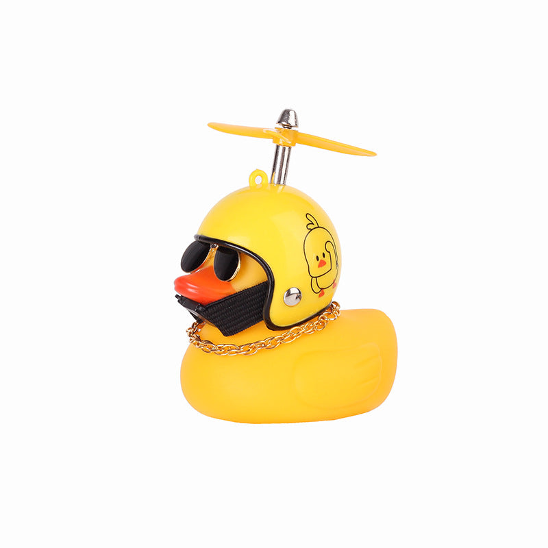 Car small yellow duck bamboo dragonfly broken wind duck helmet turbine increased duck car accessories ornaments net red vibrato duck the same paragraph