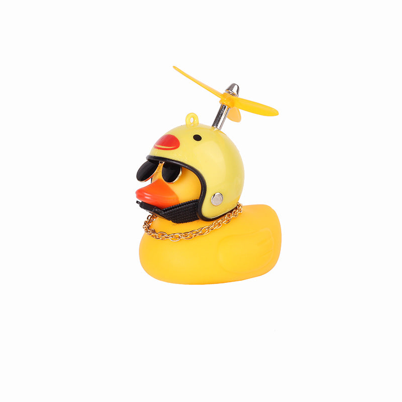 Car small yellow duck bamboo dragonfly broken wind duck helmet turbine increased duck car accessories ornaments net red vibrato duck the same paragraph