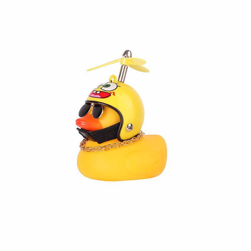 Car small yellow duck bamboo dragonfly broken wind duck helmet turbine increased duck car accessories ornaments net red vibrato duck the same paragraph