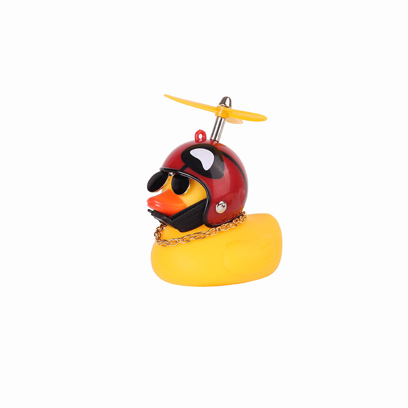 Car small yellow duck bamboo dragonfly broken wind duck helmet turbine increased duck car accessories ornaments net red vibrato duck the same paragraph