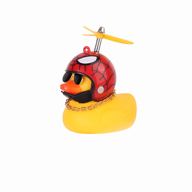 Car small yellow duck bamboo dragonfly broken wind duck helmet turbine increased duck car accessories ornaments net red vibrato duck the same paragraph