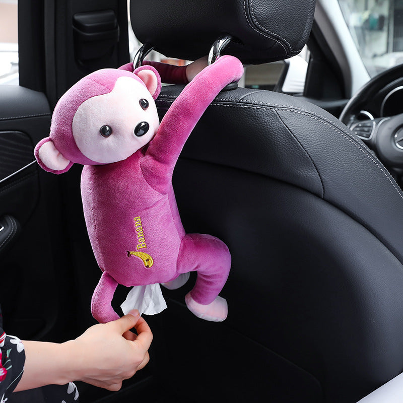 Pipihou creative car tissue box cover home car dual-use car hanging drawer cartoon car interior supplies