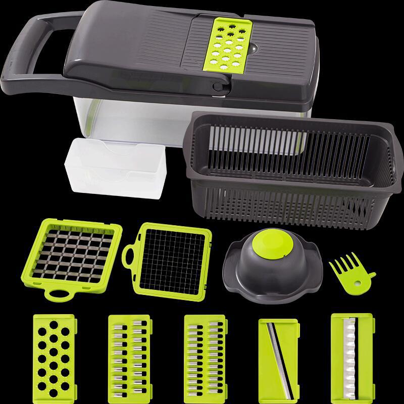 Kitchen multifunctional diced and vegetable artifact potato shredder shredder grater household potato chip shredder HS