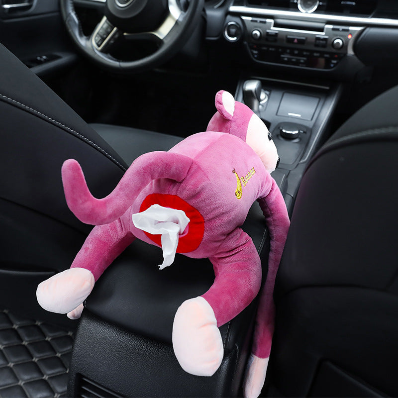 Pipihou creative car tissue box cover home car dual-use car hanging drawer cartoon car interior supplies